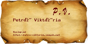 Petró Viktória névjegykártya